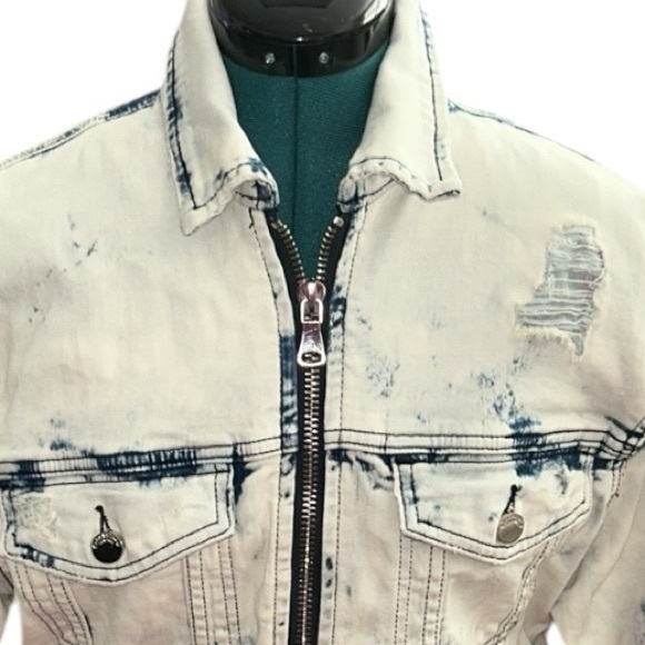 Rockstar Original Bleachwash Denim Jacket, P2P:20.5, L:23.5” - Picture 3 of 10